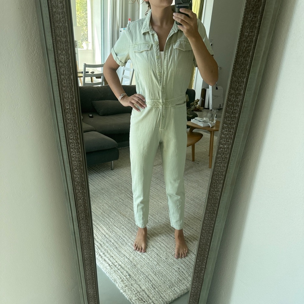 Young Fabulous and Broke Denim Sage Jumpsuit